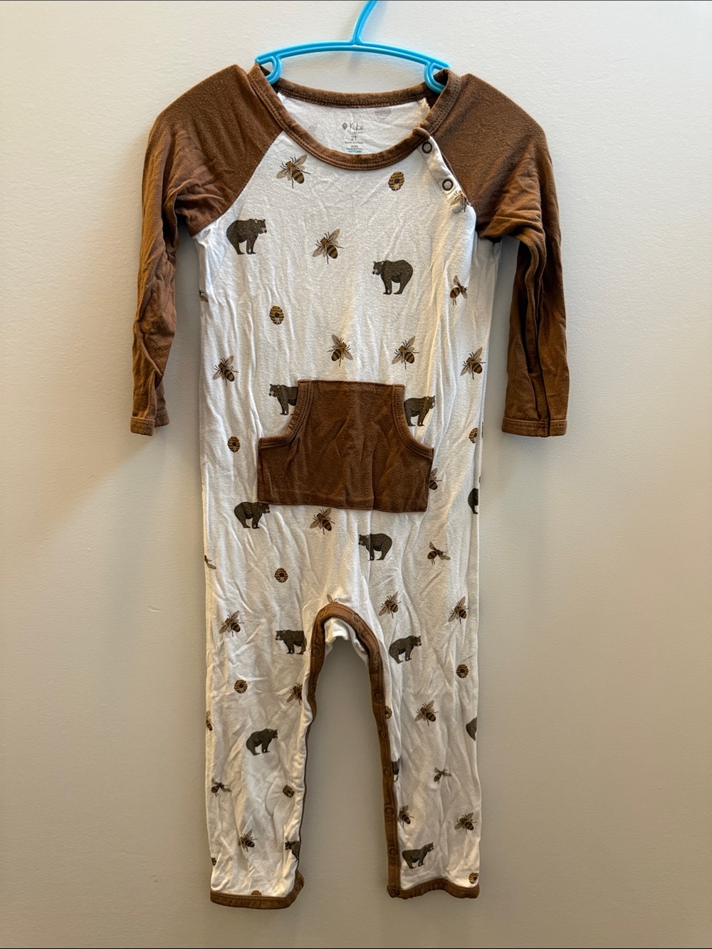 Kyte Baby Honey Bear Longall 2t Toddler Gender Neutral Bamboo Outfit